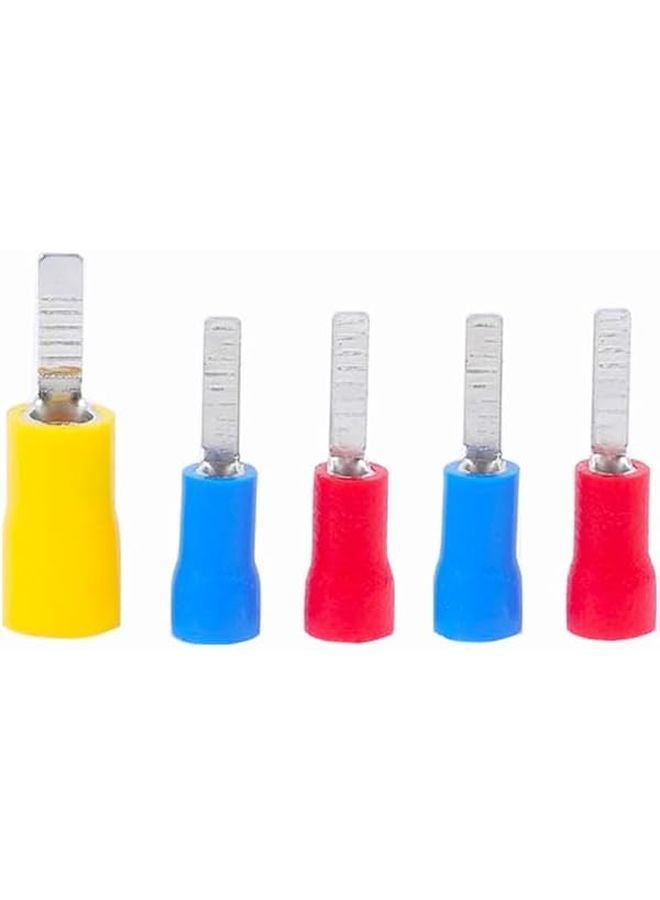 موصلات طرفية ذات شفرة معزولة من PVC الأزرق AWG22 10 إبرة مسطحة كماشة نحاس نقي 100 قطعة - Image 4